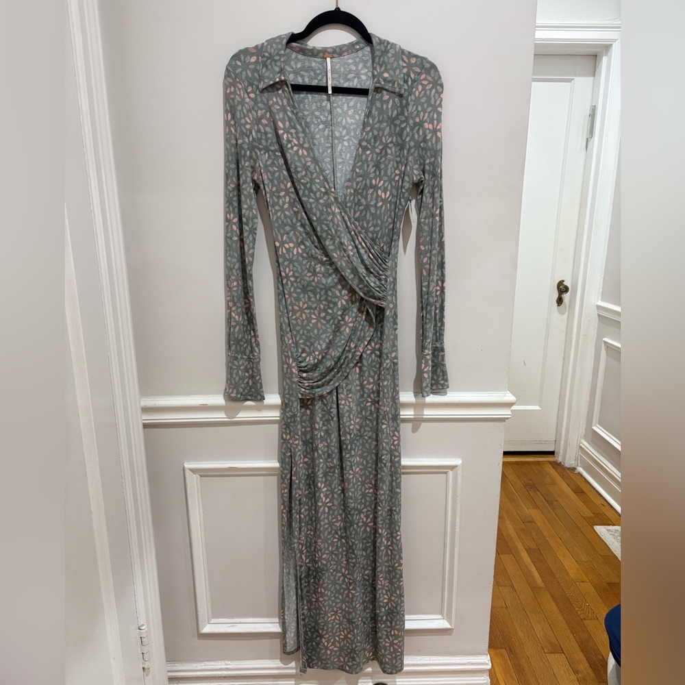 Free people faux wrap Wrap Dress